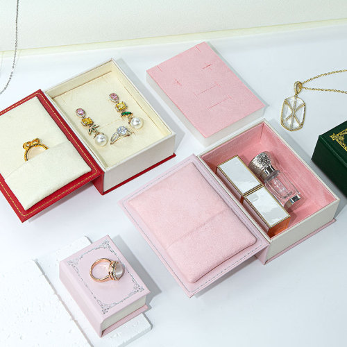 Book-style Paper Board and Velet jewelry box