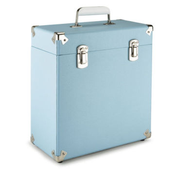 Case di casi di album in vinile 12 "LPS Storage DJ Flight Box con coperchio - Pale Blue/Green