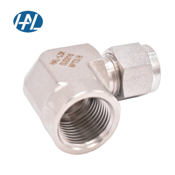 316 Stainless Steel 6mm Tube O.D. x 1/4\" NPT Female Elbow Fitting