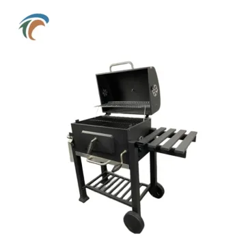 Restaurant Bbq Grill Trolley Outdoor Grill Smoker Charcoal Barrel Bbq