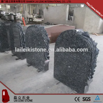 New arrival flamed granite orion blue pearl tombstone