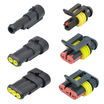 Waterproof 4-Pin Male and Female Cable Terminal Connector with Plastic Shell