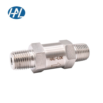 Stainless Steel 316 Straight Male Check Valve for Gas