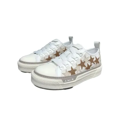 Luxury Amiry Canvas Shoes - Embroidered 'Am' Letter Style Trainer