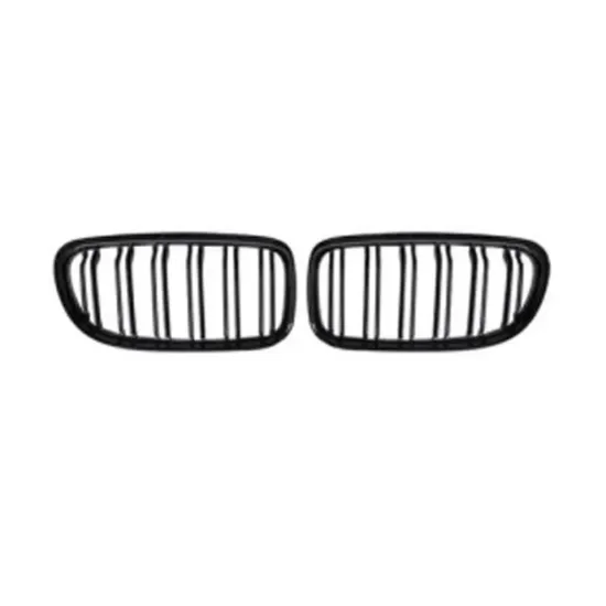 E90 LCI M Style ABS Gloss Black Double Slat Bumper Grille for BMW 2009-2011