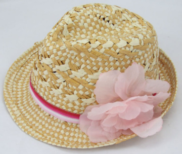 2-Tone Fedora W/Band & Flower (CKF1313)