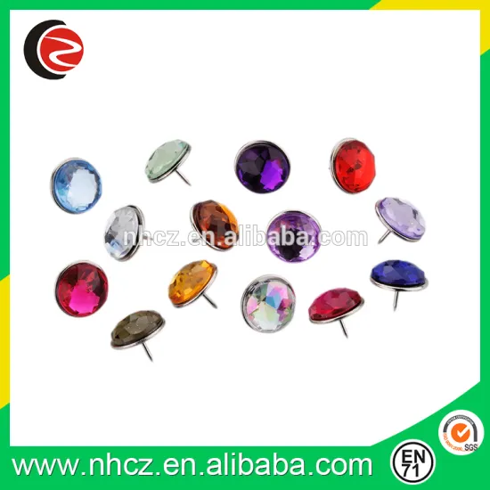 Colorful Round Mini Acrylic Diamond Pin