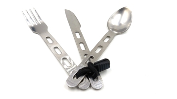 knife spoon fork stainless steel picnic tableware set