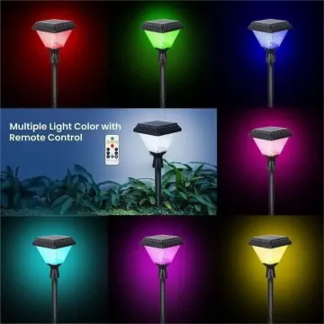SUNDE RGB Waterproof Solar Lawn Light for Garden and Pathway