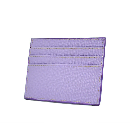 Slim Card Holder High Quality Pu Saffiano Leather Credit Card Holder Supplier