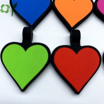 Wholesale Newest Design Heart Shape Silicone Pet Tag