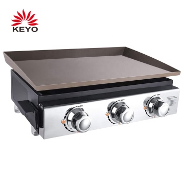 Plancha Gaz Stainless Steel 23 Inch 3 Burners Propane Portable Gas Grills