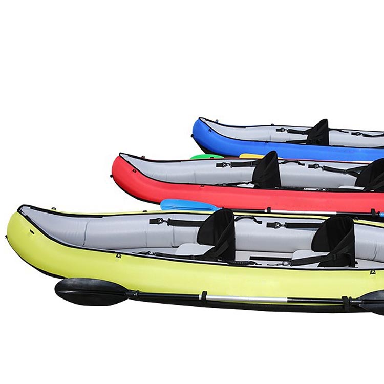 Plastic Double Inflatable Canoe Kayak 3 Person Kayak 4