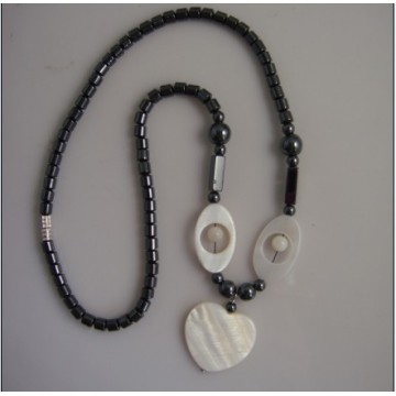 Hematite pearl Shell Necklace