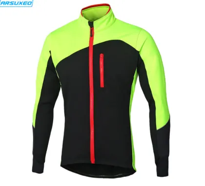 ARSUXEO 17D Breathable Quick Dry Winter Cycling Jacket with Back Pocket