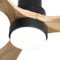 Indoor decorative ceiling fan with light wooden black