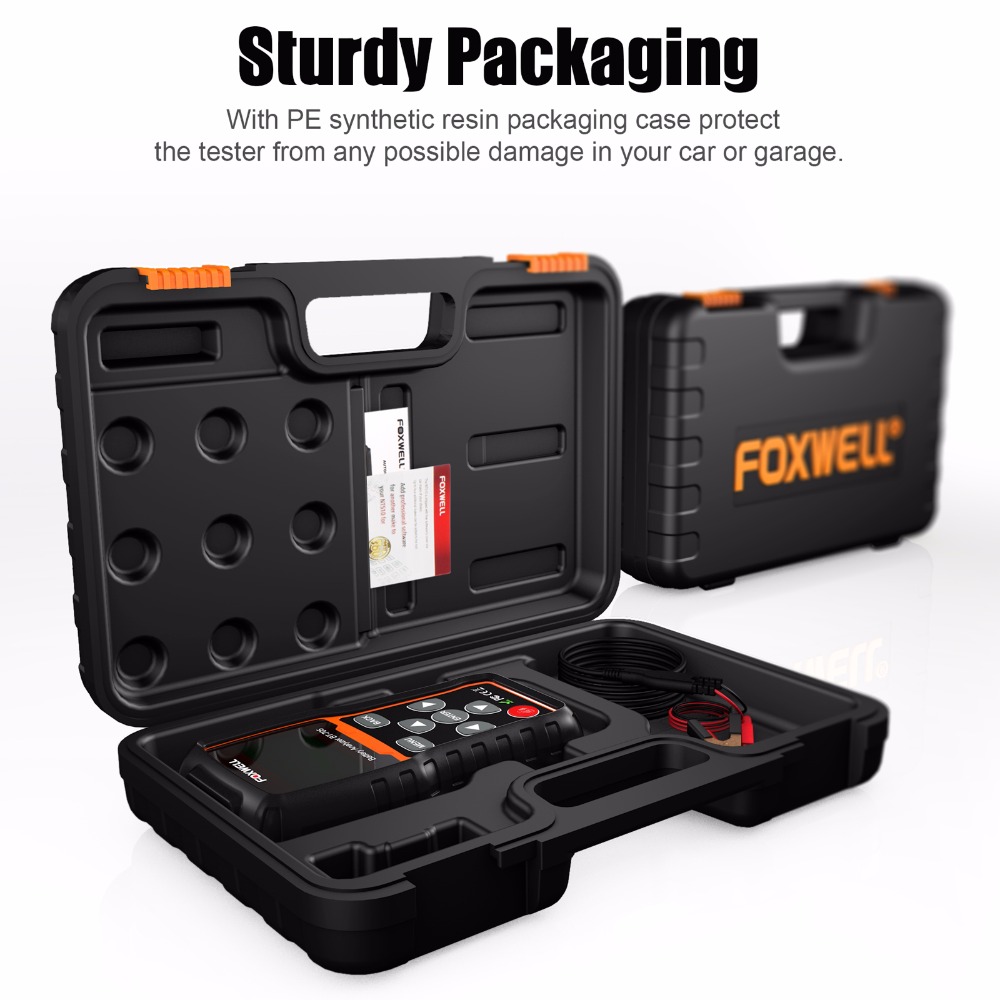 FOXWELL BT705 12V 24V Battery Tester 100-2000 CCA Charging System for Cars Heavy Duty Trucks Flooded AGM GEL Battery Analyzer