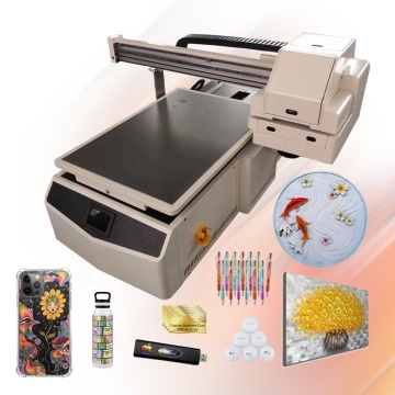6090 Digital UV Printer CMYK LC LM W V Flatbed UV DTF Printing Machine for Metal
