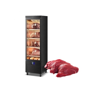Customizable Commercial Refrigerator for Displaying Best-Selling Freezer Foods like Dry Beef Agers