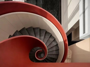 MS2025 Modern light luxury indoor large curved staircase