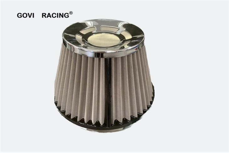 6inch Neck PU Bottom Car Air Filter With Stainless Steel3