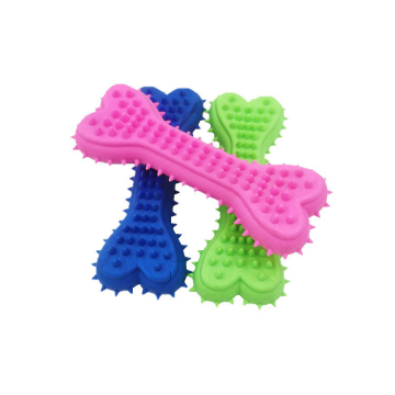 Wholesale Pet Supplies: Soft Rubber Toy with Love Bone Design for Teething and Teeth Cleaning in Dogs