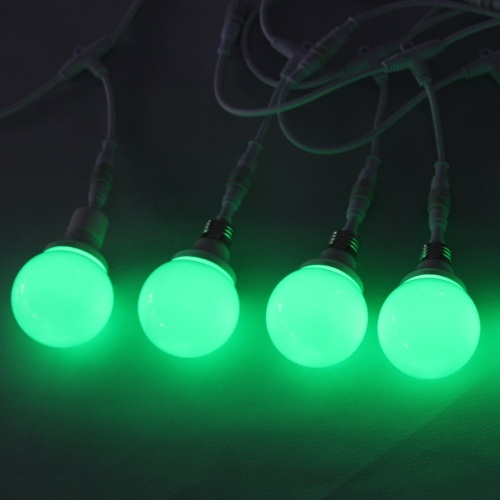 Lâmpada bulbo LED RGB dimerizável DMX
