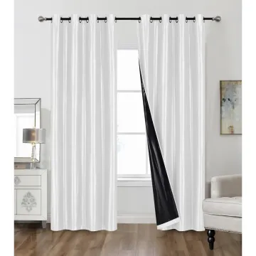 100% Blackout Curtains, 84 Inch Thermal Insulated Drapes with Black TPU Backing