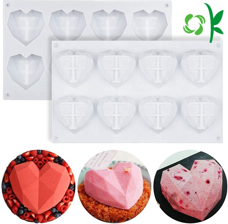 Custom Heart Shape Silicone Cake Chocolate DIY Mold