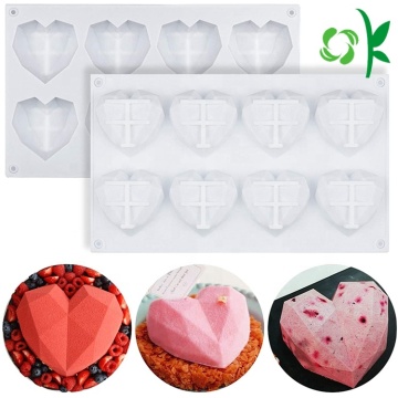 Custom Heart Shape Silicone Cake Chocolate DIY Mold