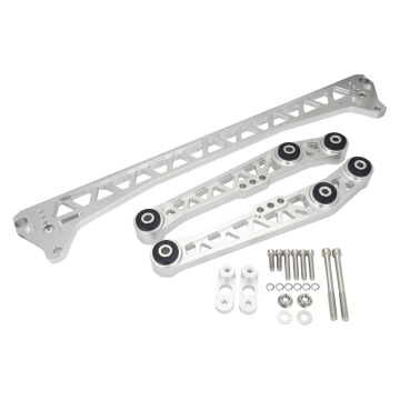 NEW Silver Suspension Billet Rear Lower Control Arm + Subframe Brace for 1988-1995 Honda Civic EG