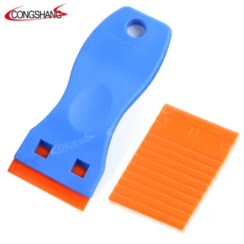 Plastic Window Cleaning Tool: Double-Edge Razor Blade Scraper
