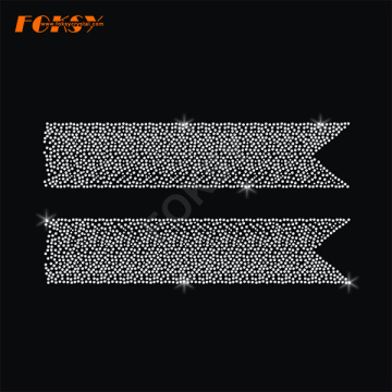 Custom Rhinestone Crystal Motif Cheer Bows Strips Transfers