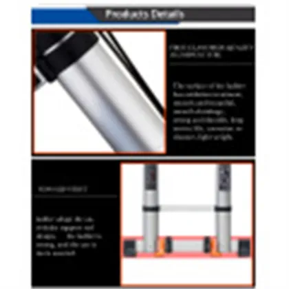 8m aluminium telescopic ladder household folding ladder