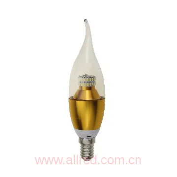 Golden/Silvery housing color!!5 watt E14 led candle lights