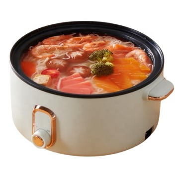 Transparent Electric Food Steamer Multi-Cooker Hot Pot with Nonstick Skillet