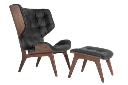 Mammoth Lounge Chair Leather Natural ash Base