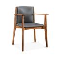 Untuk ruang makan gaya Nordic White Solid Steel Frame Wooden Dining Chair