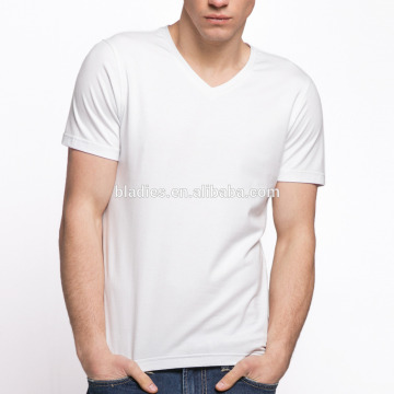 Bladies Bamboo Men's Shortsleeve Blank Men's V- Neck T- Shirt