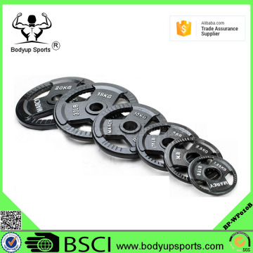 Grey Hand Tri Grip Olympic Weight Plate