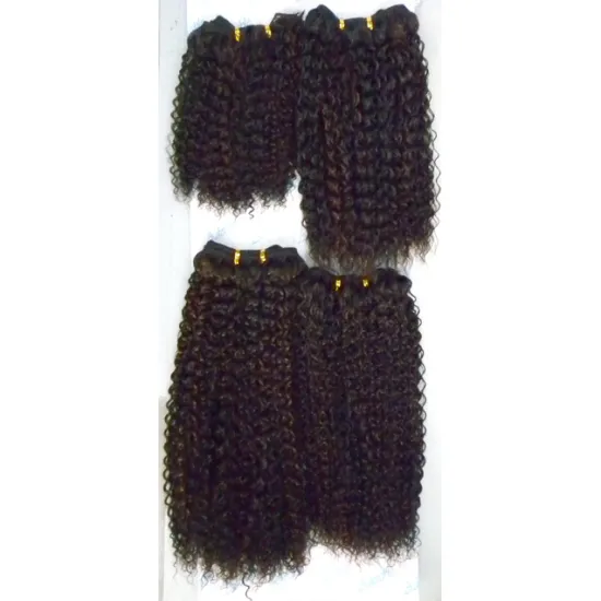 Hot sale Adorable synthetic hair extensions quattro bebe curl 4pcs,small curly heat resistant fiber synthetic hair packing