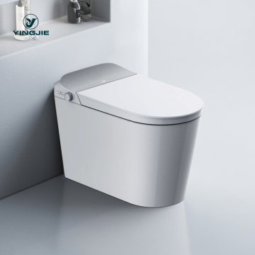 High-End Automatic Flush Electric Floor-Mounted Smart Toilet with Remote Control
