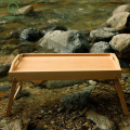 Portable Beech Solid Wooden Folding Tray for Picnic