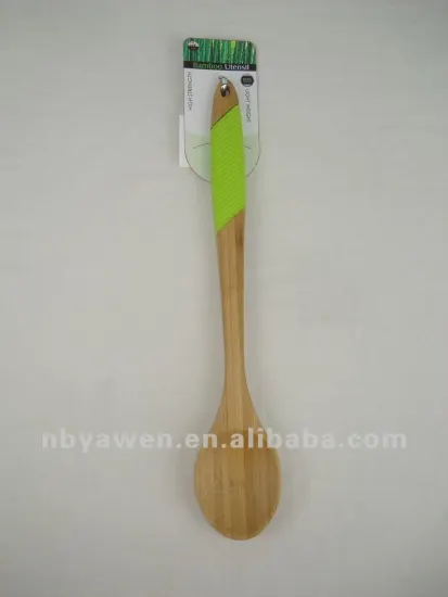 bamboo scoop with silicone handle