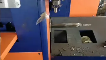 Lower cost fabricated metal plate tube cover fiber laser mix cutter