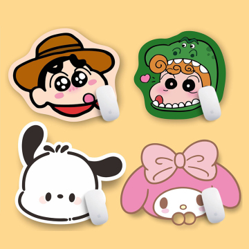 Cute Custom Shape Cartoon Mouse Pad with Anti-Slip Rubber Base for Office Use