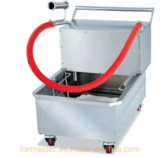 Cooking Oil Filter Machine 32L Shortening Filter Cart Electric Cooking Oil Filter