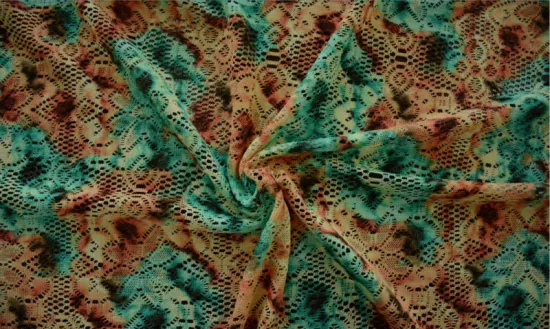 french polyester printing lace fabric