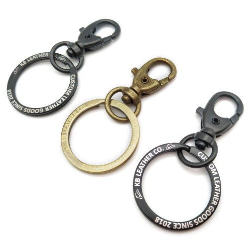 Spring Snap Hook Metal Flat O KeyChain Ring