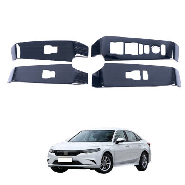 2022 Honda Integra ABS Karbon Fiber Stainless Steel Interior Jendela Jendela Lift Switch Trim Frame - OEM